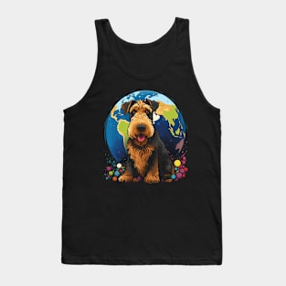 Airedale Terrier Earth Day Tank Top